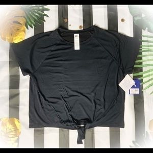 JOY LAB BLACK TIE FRONT TOP